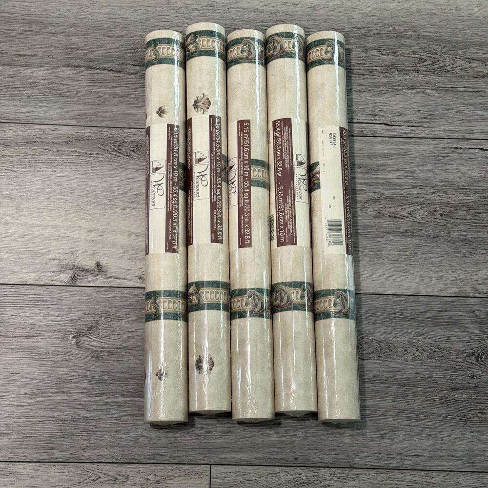 5 rolls 90s Westmount Wallcovering Wallpaper Faux Finish Tuscan Country Floral